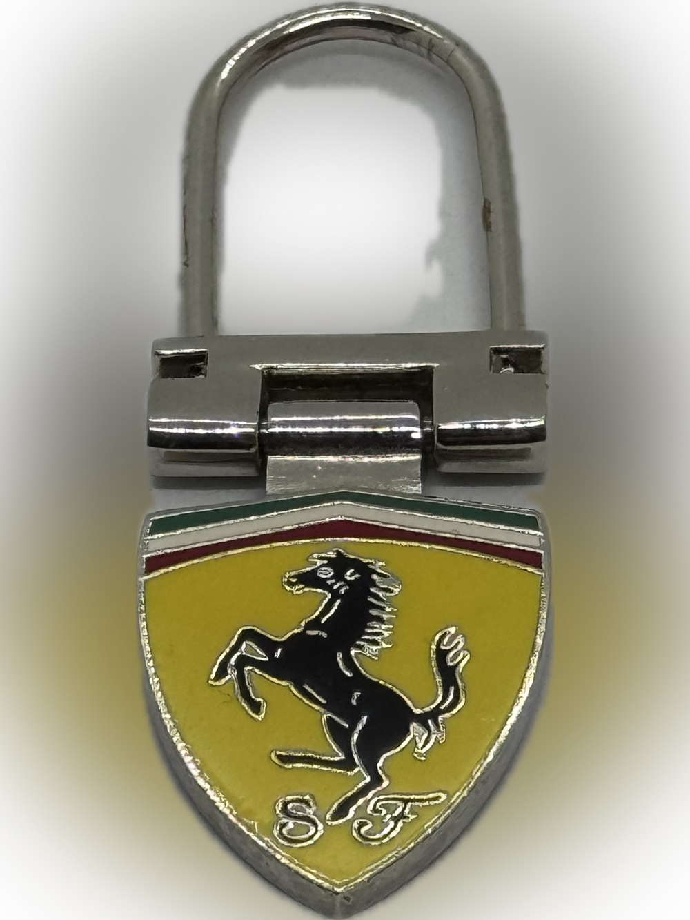 Authentic Ferrari Keychain Yellow Shield Prancing Horse Key Ring 2006
